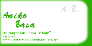 aniko basa business card